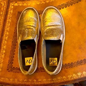 Sparkly gold sneakers